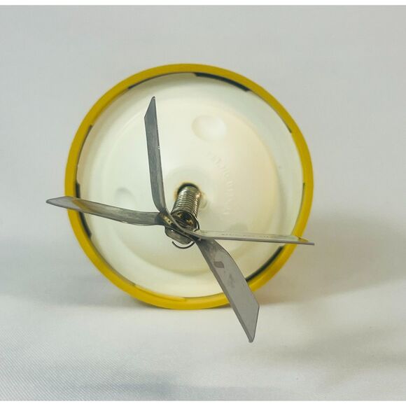 Vintage Mod 1970s Yellow Nut Chopper Stainless Steel Blades - Picture 5 of 6